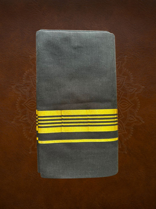 Premium Handloom Colored Mundu with Colored Kasavu - LHMDB037-1