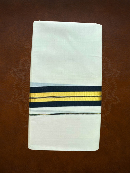 Premium Handloom Black & Gold Kasavu Mundu (Multiple Varients) - LHMDB033 -1