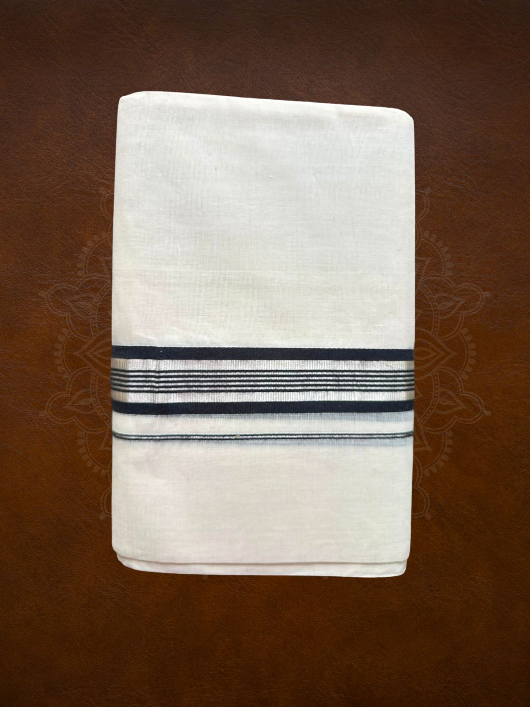 Premium Handloom Kasavu Mundu ( Multiple Color Kasavu Borders Available ) - LHMDB034-1