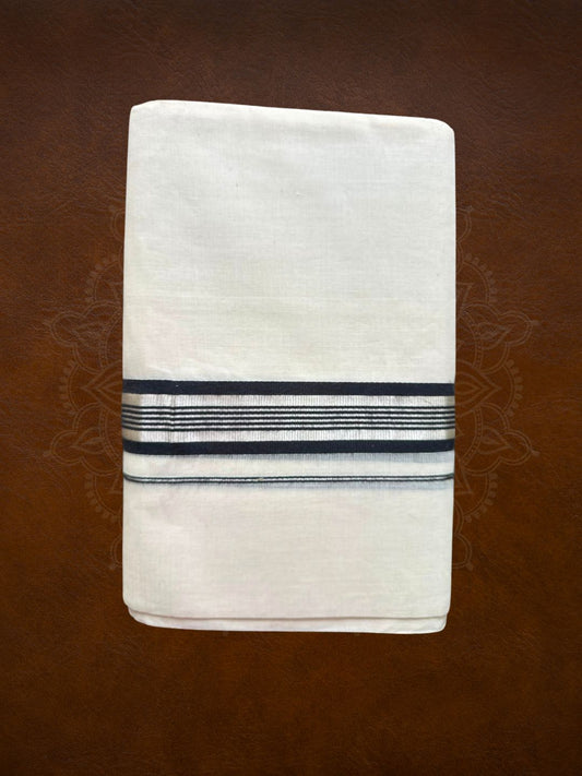 Premium Handloom Kasavu Mundu ( Multiple Color Kasavu Borders Available ) - LHMDB034-1