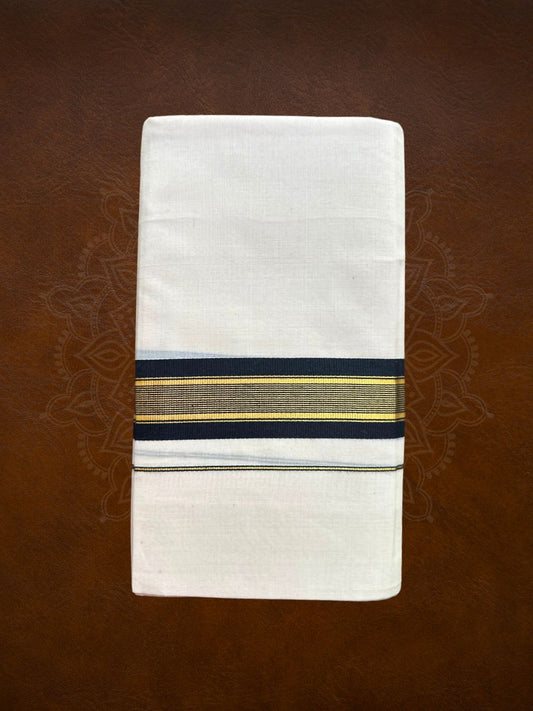 Premium Handloom Black & Gold Kasavu Mundu (Multiple Varients) - LHMDB033 -2