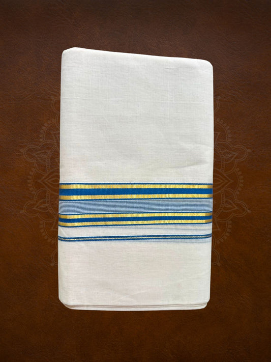 Premium Handloom Kasavu Mundu ( Multiple Color Kasavu Borders Available ) - LHMDB034-5