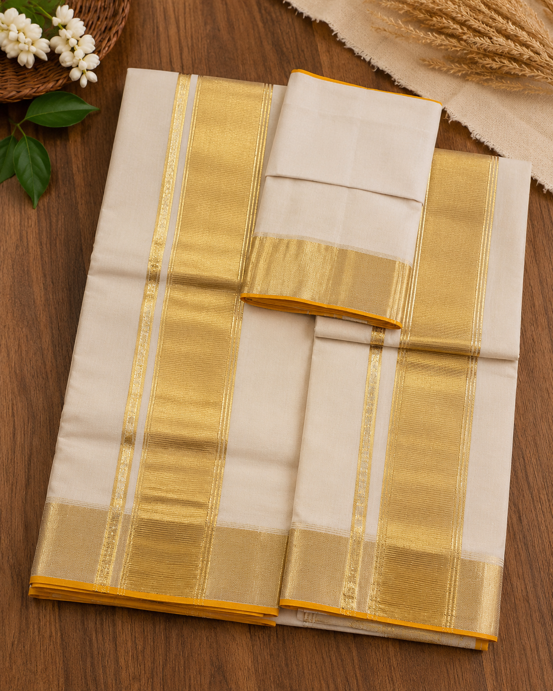 Pure Handloom Original Saree (100/100 Count) with Running Blouse - SRHKN025