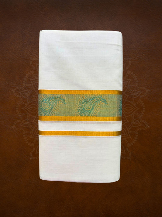 Premium Handloom Floral Design Mundu - LHMDB003