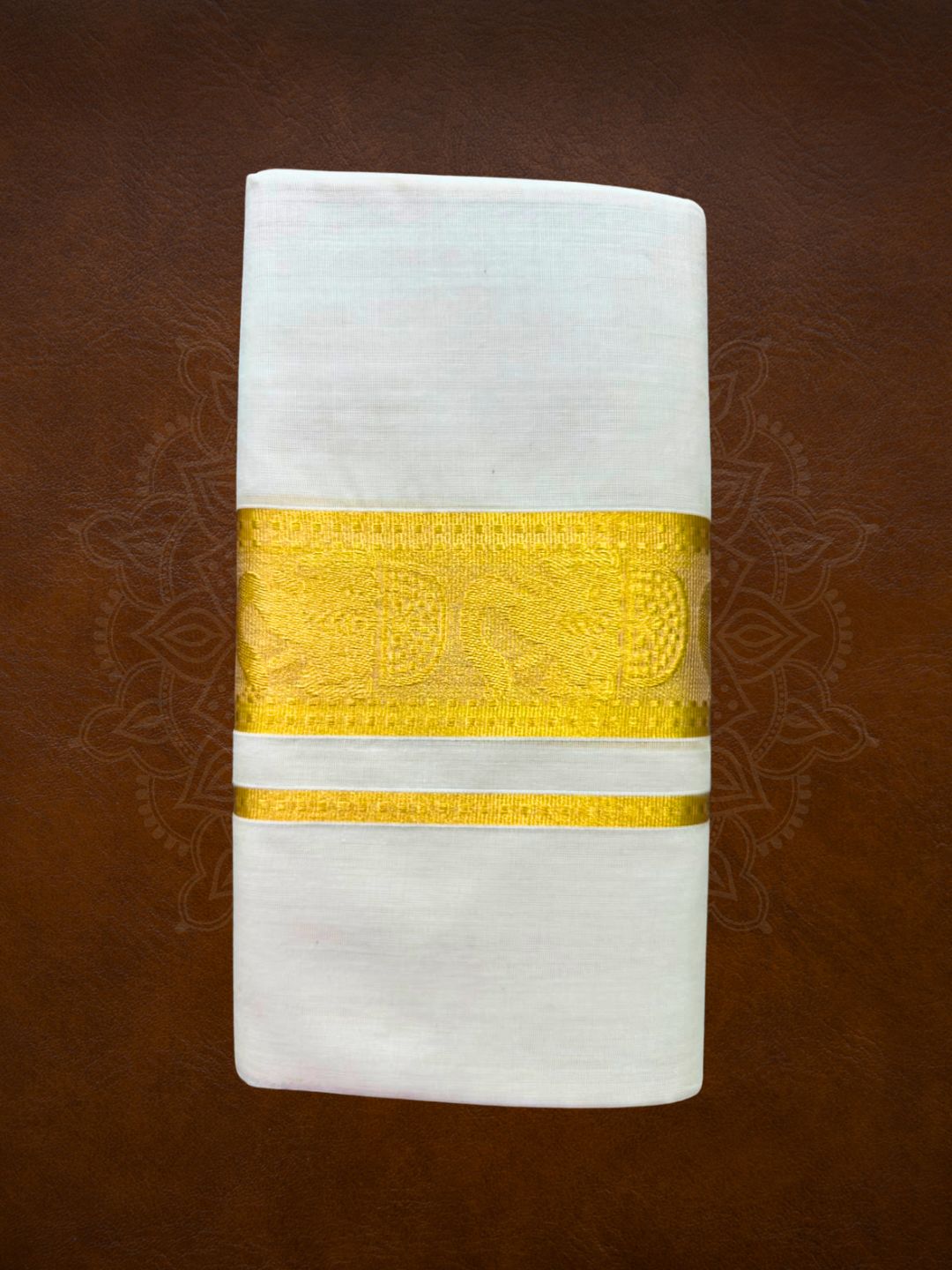 Premium Handloom Gold Kasavu with Design Mundu - LHMDB016
